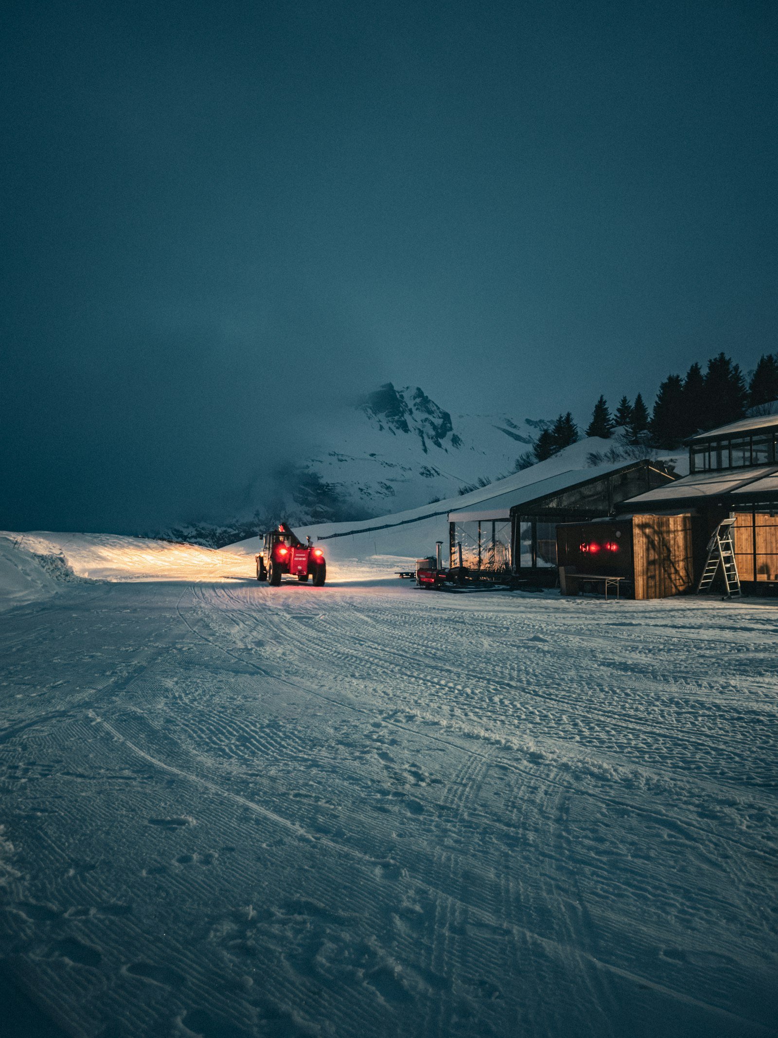 Les pistes au crépuscule